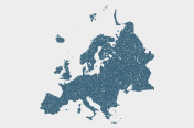 Europe - 39 countries map